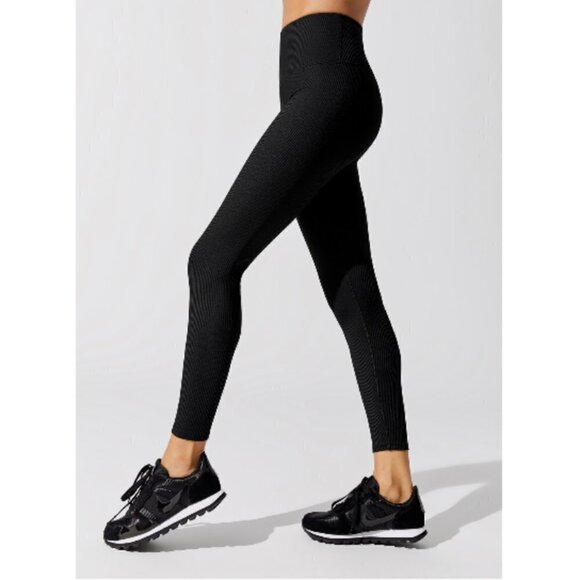 💕CARBON 38💕 Ribbed 7/8 Legging ~ Black - Picture 3 of 13